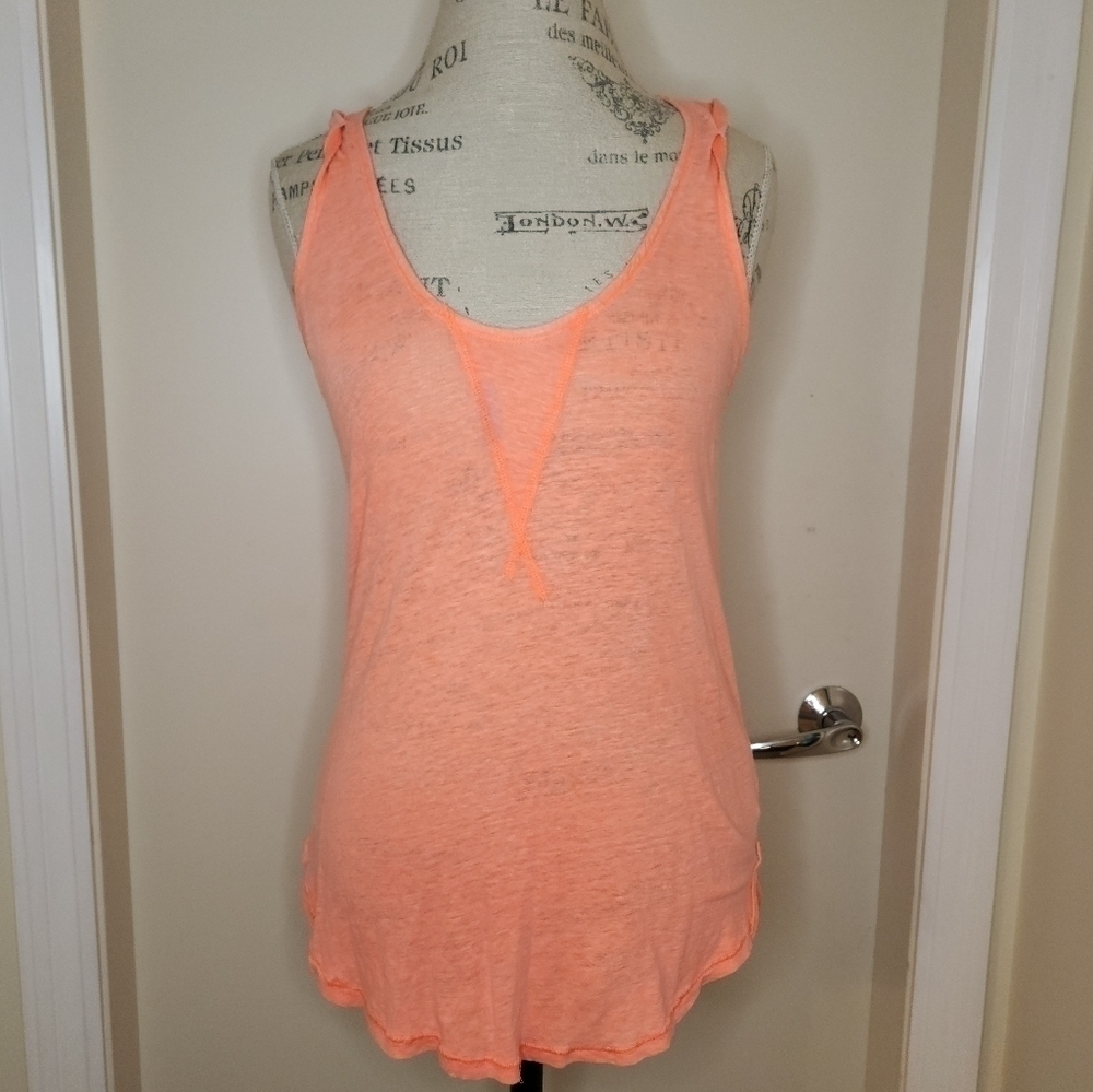 Linen Wilfred Aritzia Neon Sleeveless Tank Top